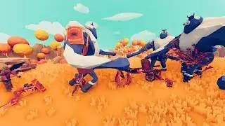 TABS - ScareCrow Summoner vs 3 Ice Giants - Totally Accurate Battle Simulator Modded Gameplay