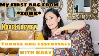 Travel bag essentials with Baby || My first bag from ZOUK. || Sakshi Chauhan