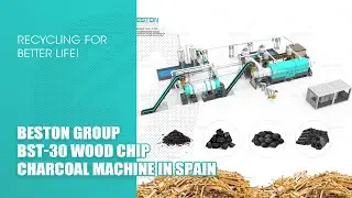 BST-30 Wood Chip Charcoal Making Machine in Spain
