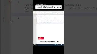 Java Program Using Else-If Statement #shorts #programmingshorts #java program #program #coding