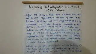 Publishing and notification requirement of the policies,  cyber security lecture series