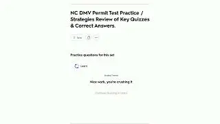 NC DMV Permit Test Practice  Strategies Review of Key Quizzes  Correct Answers6