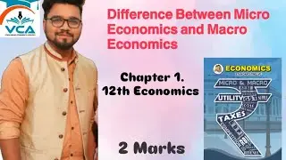 Difference Between Micro Economics and Macro Economics Important for Board Exam 2Marks By Manish Sir