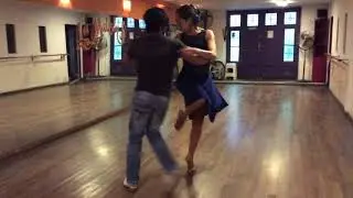 Gaston Torelli & Mariana Dragone improvising @ La Maleva in BA.  Mariana wears the TLTB