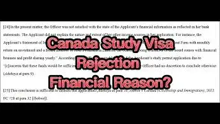 No Money? | Canada Study Visa Rejection
