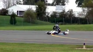 Jet Luge vs R22 Helicopter