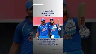 Most Hundred Partnership in ODIs #cricket