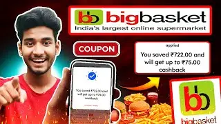 🛒 BigBasket Coupon Code Today ⚡ Flat ₹722 OFF 😍 | Latest Working BigBasket Grocery Deals 🥦🥛