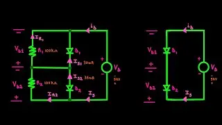 Find blocking voltage of series connected diodes; reverse leakage; voltage sharing resistors