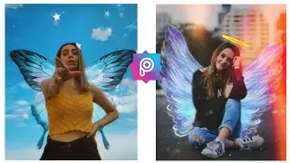 Picsart wings and Angel rings aesthetic edit l picsart easy tutorial - Elvin editZ