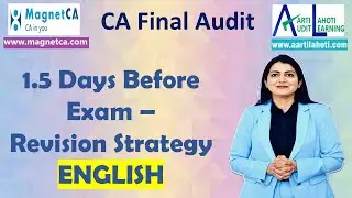 CA Final Audit - 1.5 Days Planner -  No Panic, Just Results! - CA Aarti Lahoti