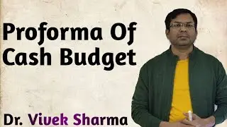 Proforma of cash budget|| B.COM||CA||CS||M.COM||MBA