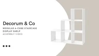 Decorum & Co - Modular 6 Cube Staircase Display Shelf - Assembly Video (Takealot Version)