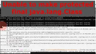 Error deploy Java JAR file - Unable to make protected final java.lang.Class java.lang.ClassLoader
