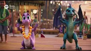 Smolder, Spike и Princess Ember танцуют хулу