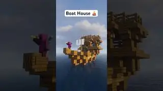 Minecraft Boat House #minecraft #tutorial #building  #boathouse #shorts