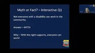 Employment First: Topics & Tactics - Debunking Myths in Employment First