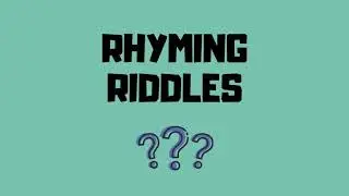 Rhyming Riddles Activity