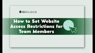 How to Set Website Access Restrictions for Team Members in DICloak