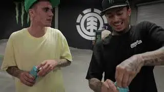 Justin Bieber Skating With Nyjah Huston