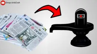 How to Make Shivling Using Newspaper Crafts/Diy Newspaper Shiva Linga #shiva #shivling#shorts #short