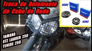 Como Trocar Rolamento do Cubo da roda Traseira Yamaha XTZ Tenere Lander