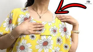 how to fix an oversized neckline✂️Big collar reduction trick