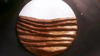 STUNNING modern ART | DIY Metallic Textured Round Wall D&eacute;cor