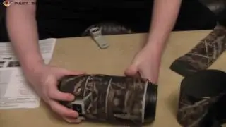 How to install neoprene lens cover Canon 100-400 II