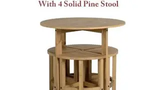 Mexican Corona Deluxe Stowaway Dining With 4 Solid Pine Stool