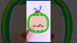 DIY Cute CoComelon Logo with Paper 🍉 #cocomelon #DIY #shorts CoComelon Nursery Rhymes