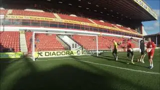 Walsall FC Goalkeeper warm-up 1st Round FA Cup v Shrewsbury