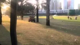 Overseeding using the Vicon spreader - Course preparation of Omega Dubai Desert Classic