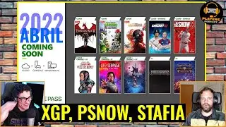 XBOX GAME PASS, PS NOW y STADIA en ABRIL 2022