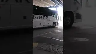 Martz Trailways Bus leaving Wilkes-Barre Transit Center as a Not In Service bus.