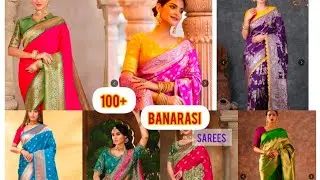 💞BEAUTIFUL BANARASI  Silk SAREES 🔥WITHCONTRAST BLOUSE FOR🤩 WEDDING/BRIDALWEDDING BANARASI SAREES🥰