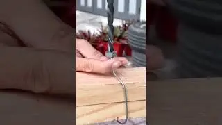 the process of tying wood with wire using a drill machine #process #drillmachine #wire #wood