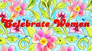 Floating Spring Watercolor Flowers Screensaver, Celebrate Women, Mother's Day VJ Loop Video No Audio