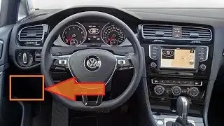 VW GOLF 7 tutorial dove trovare il connettore di diagnostica OBD2 - where is OBD2 connector?