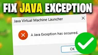 How To Fix Java Exception Has Occurred Error In Minecraft (2026) | Easy Working Fix