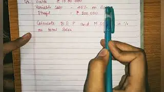 Marginal Costing basics | (part 1) CMA /CA/CS/BCOM | PV ratio |Break even point analysis| Manu 🤓