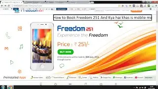 How to Book Freedom251,Specification in Hindi,Freedom251 Kaise Book Kare ?