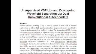 Unsupervised VSP Up  and Downgoing Wavefield Separation via Dual Convolutional Autoencoders