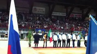 Italian bocce team at the opening ceremony in Feltre mondial 2011
