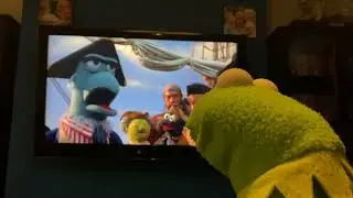Kermit watching Muppet Treasure Island