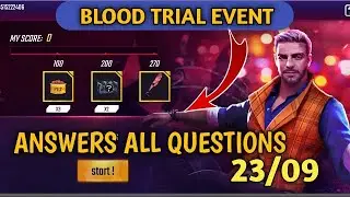 BLOOD TRIAL EVENT FREE FIRE | ANSWER OF ALL QUESTIONS | FREE FIRE LIVE STREAM
