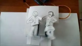 Arduino projects + Audio sensor + motor Servo / Paper couple dance