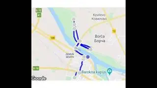 Bežanijska kosa - Zemun - Pupinov mosta - Crvenka - Nasip (prema Opovu)