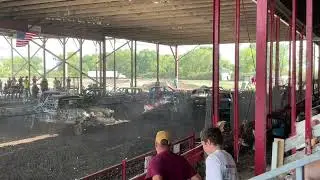 2024-08-25 Traverse Co Fair - Wheaton MN - limited weld trucks demo derby