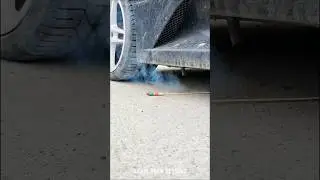 The Ferrari ran over the firecrackers and called a tow truck. #shorts